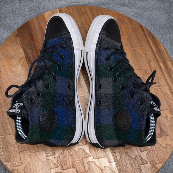 Converse x Woolrich Chuck Taylor All Star Plaid Blue Green 153835C Women's Sz 5 - Picture 6 of 9